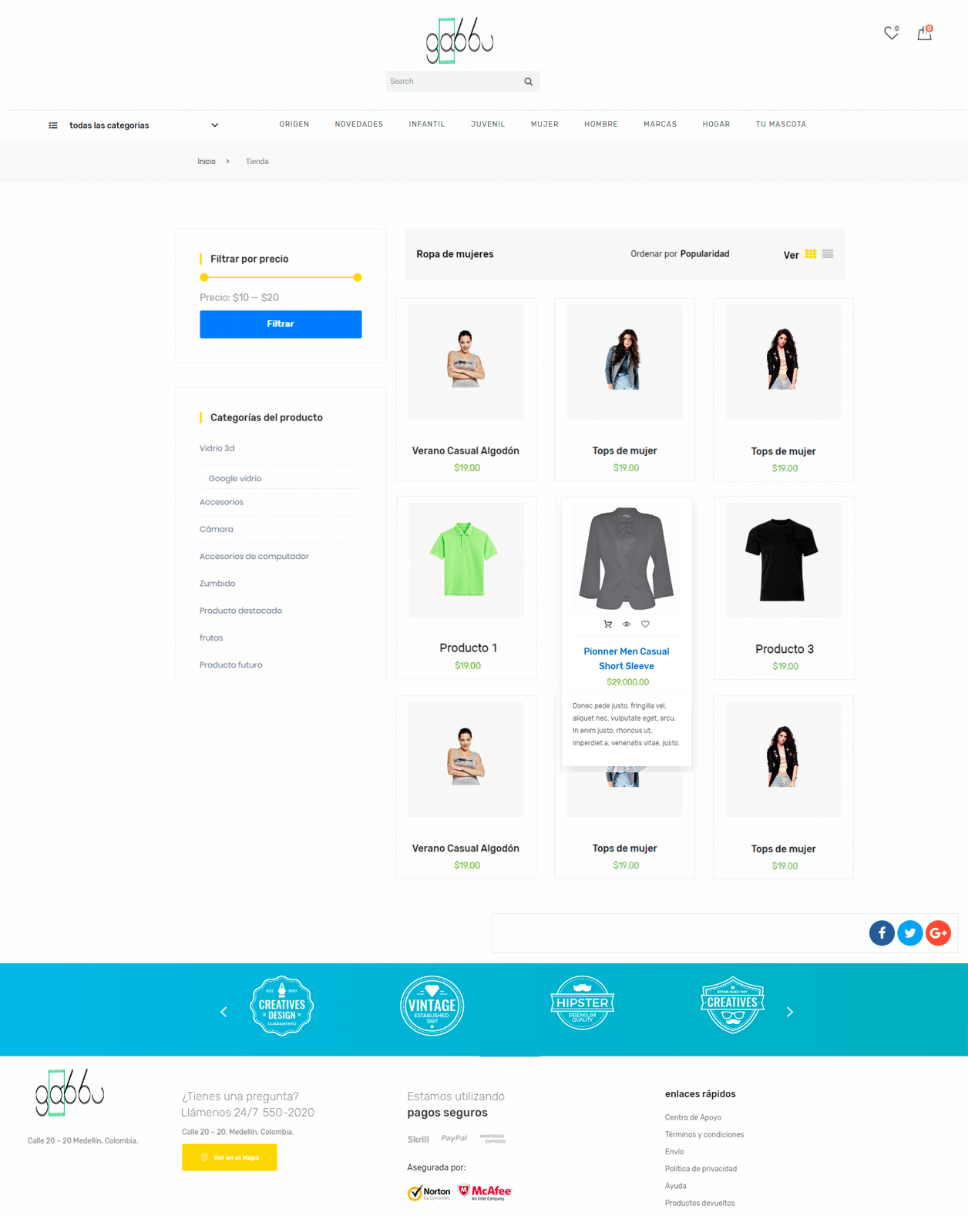 En este momento estás viendo GABBU.CO. Diseño de página de la Tienda para eCommerce.