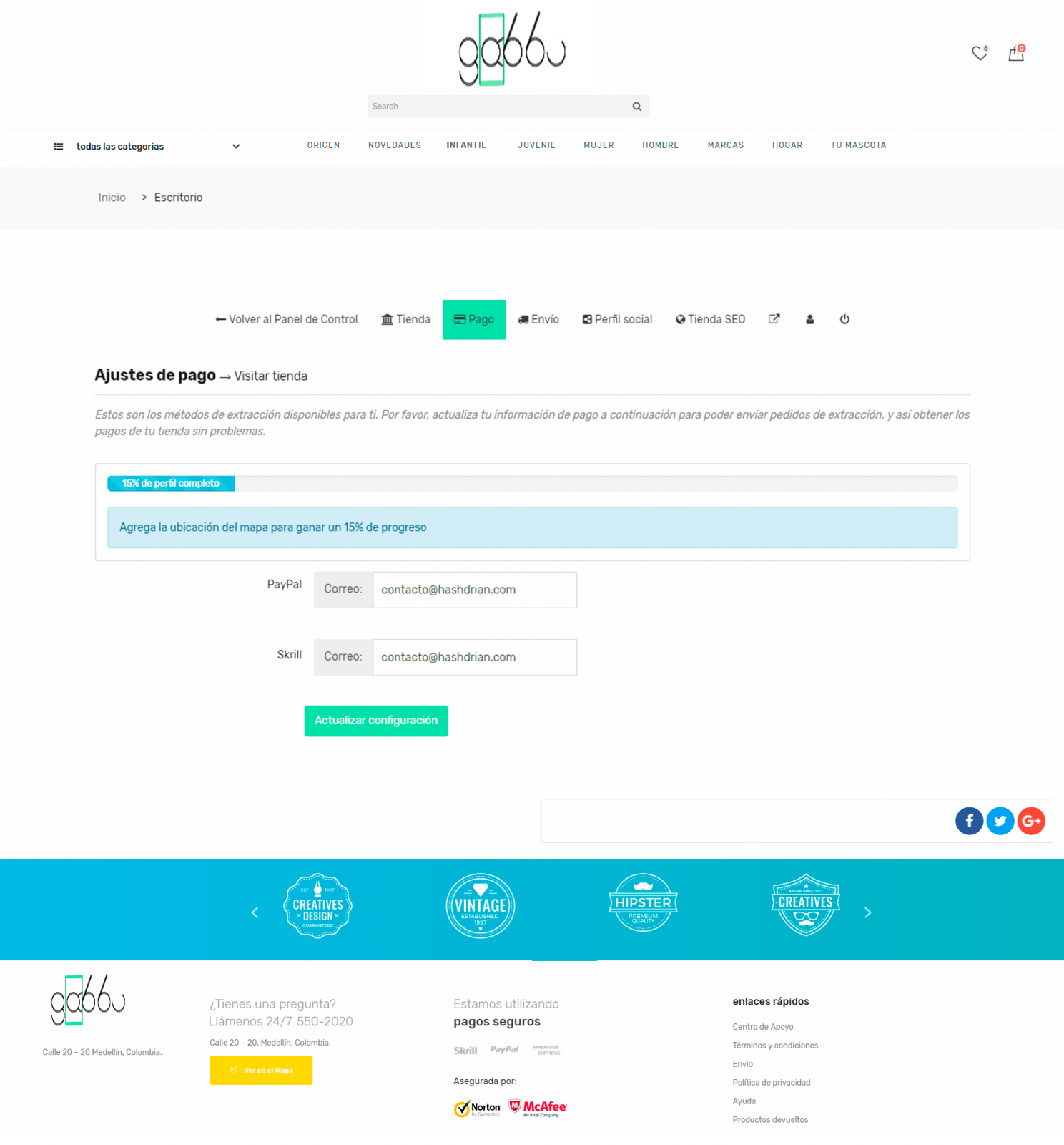 En este momento estás viendo Diseño de página para retirar saldo para ecommerce